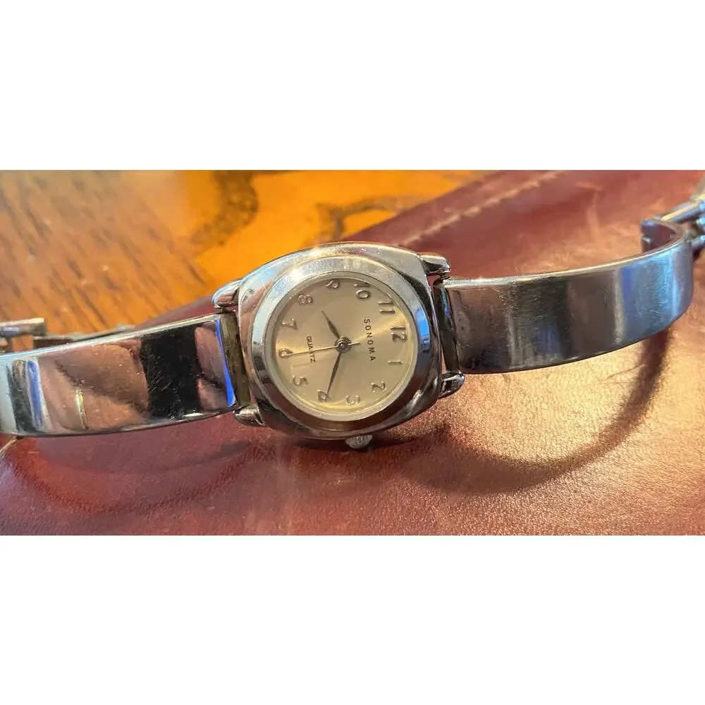 Women's Sonoma Jean Co Silver Tone Watch, Quartz, Bracelet Band